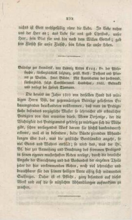 252 "Beiträge zur Homiletik" von Ludwig Anton Krug