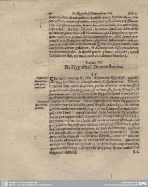 Caput VI. De Hypotsi Demonstrativa.