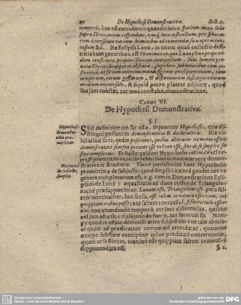 Caput VI. De Hypotsi Demonstrativa.