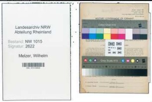 Entnazifizierung Wilhelm Melzer , geb. 24.09.1897 (Laborant)
