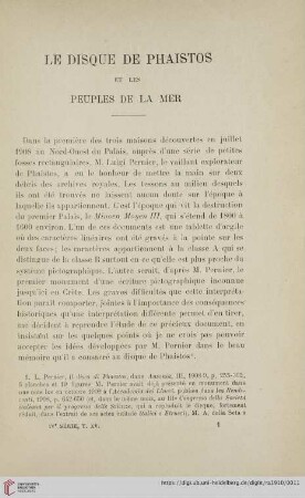 4.F.15.1910: Le disque de Phaistos et les peuples de la mer