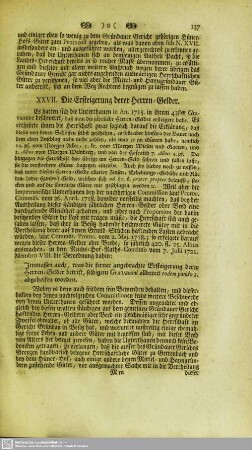 XXVII. Die Ersteigerung derer Herren-Gelder