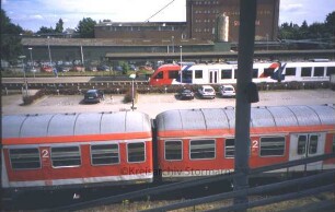 Bahnhof vom Parkhaus aus gesehen