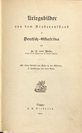 Kriegsbilder aus dem Araberaufstand in Deutsch-Ostafrika