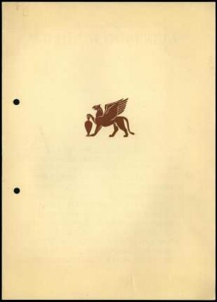 Glückwunschdiplom und tabula gratulatoria für W. Dörpfeld
