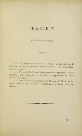Chapitre IV. Images et crucifix