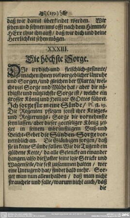 XXXIII. Die höchste Sorge