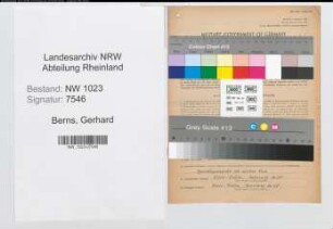 Entnazifizierung Gerhard Berns , geb. 31.07.1910 (Schreiner)