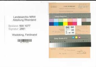 Entnazifizierung Ferdinand Wedeking , geb. 00.00.0000 (Telefonist)