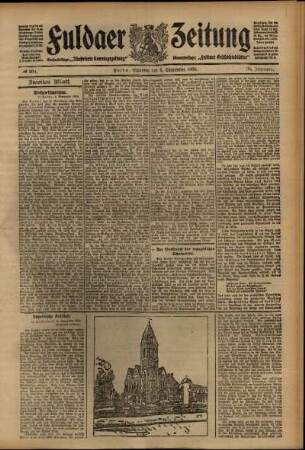 Zweite Ausgabe vom Samstag, den 05. September 1908.