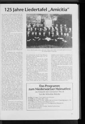 125 Jahre Liedertafel "Amicitia"