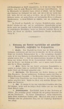 I. Gewinnung und Vertrieb vegetabilischer und animalischer Rohprodukte, einschließlich der Consumptibilien.