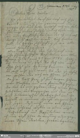 Eigenh. Brief von Julie Schlegel an August Wilhelm von Schlegel, Hannover, 04.04.1811