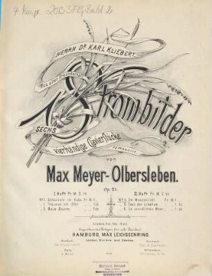 Strombilder : sechs vierhändige Clavierstücke ; op. 21, 4. Im Mondenlicht