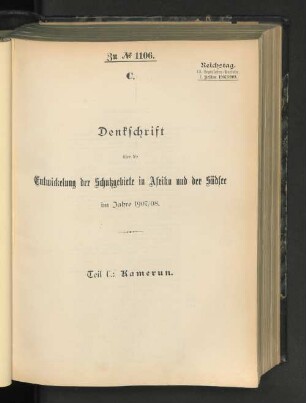 Teil C.: Kamerun.