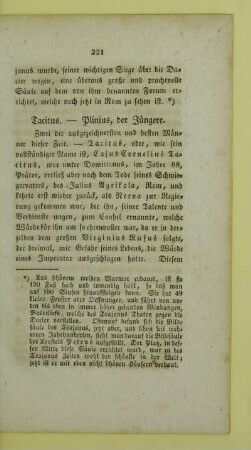 Tacitus. - Plinius, der Jüngere