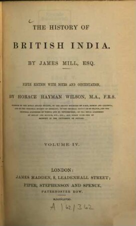 The history of British India : (In 10 vol.). 4