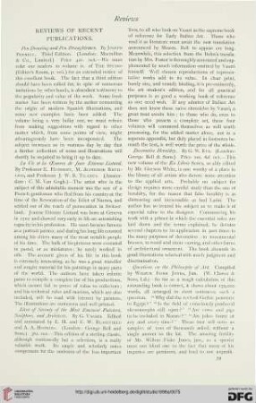 Reviews of recent publications