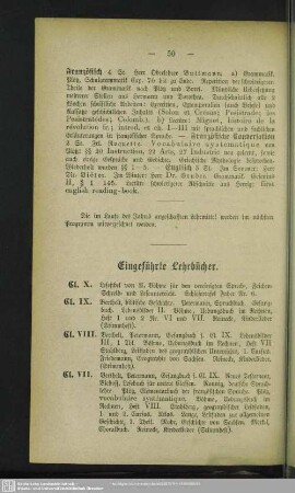 Eingeführte Lehrbücher