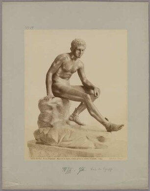 Napoli: Museo Nazionale, Mercurio in riposo, statua greca in bronzo, No. 5272