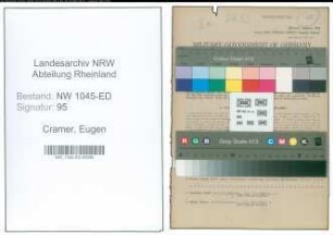 Entnazifizierung Eugen Cramer , geb. 06.08.1899 (Lehrer)