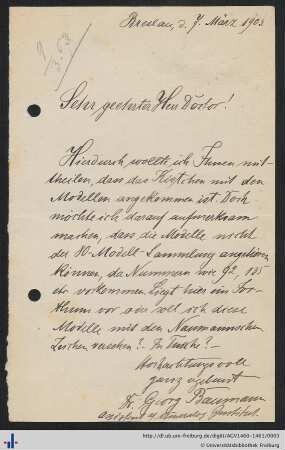 Brief, 07.03.1903