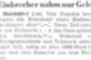 Einbrecher nahm nur Geld