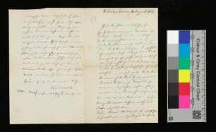 Brief von Poock an die geliebten Eltern und Geschwister