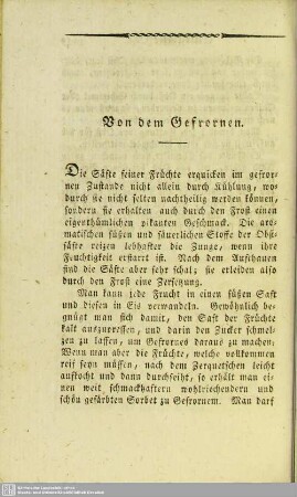 Von dem Gefrornen
