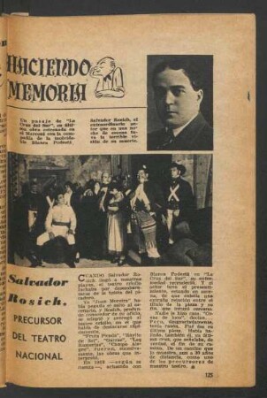 Haciendo memoria: Salvador Rosich, precursor del teatro nacional