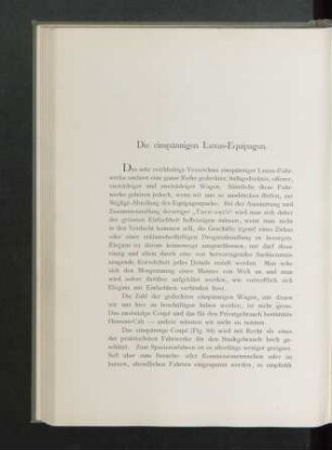 Die einspännigen Luxus-Equipagen