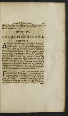 Caput IV. De Forma Fideiussionis.