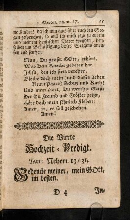 55-73, Die Vierte Hochzeit-Predigt