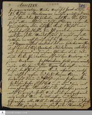 Tagebuch von Heinrich Melchior Mühlenberg.
