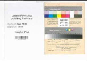 Entnazifizierung Paul Kraetke , geb. 30.12.1905 (Konstrukteur)
