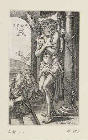 Schmerzensmann an der Säule, Blatt 1 der Folge "Kupferstich-Passion"