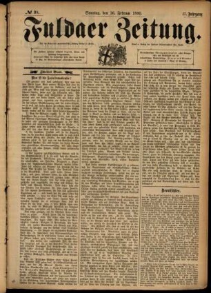 Zweite Ausgabe vom Sonntag, den 16. Februar 1890.