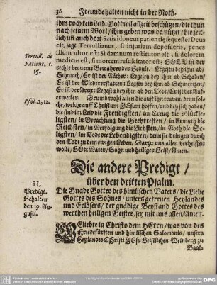 Die andere Predigt, über den dritten Psalm