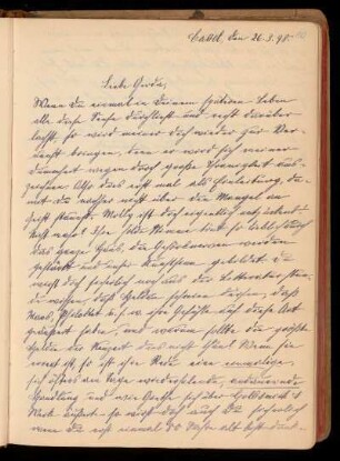 Eintrag (Kassel, 26.03.1898)