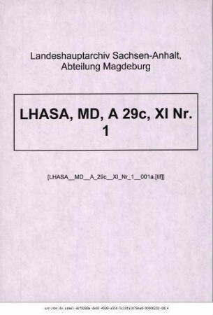 Visitation in den Ämtern Merseburg, Lützen, Schkeuditz und Lauchstädt