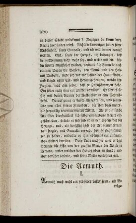 Die Armuth
