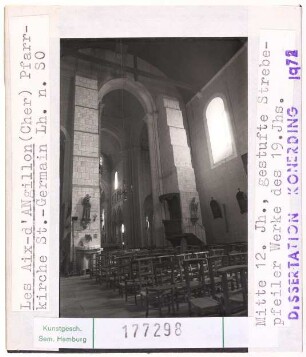 Les-Aix-d'Angillon: Pfarrkirche Saint-Germain, Langhaus nach Südosten