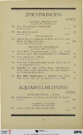 Zeichnungen (Nr. 531-538)
