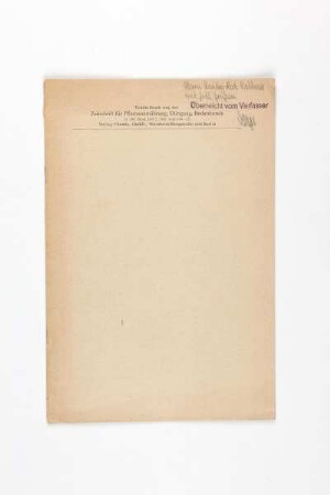 Zeitschrift für Pflanzenernährung, Düngung, Bodenkunde