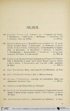 Silber (Nr. 248-277)