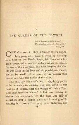 IV. The murder of the hawker