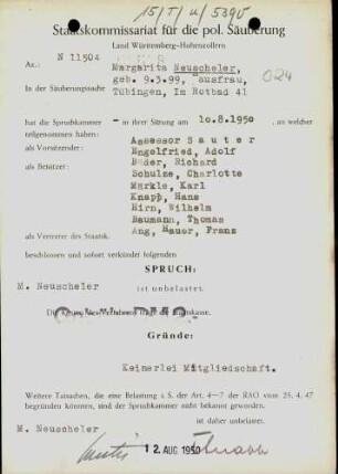 Neuscheler, Margarita