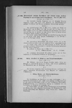 Uebereinkunft zwischen Deutschland und Belgien wegen weiterer Regelung der gegenseitigen Handelsbeziehungen.