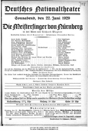 Die Meistersinger von Nürnberg