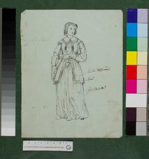 Frau in historischem Gewand